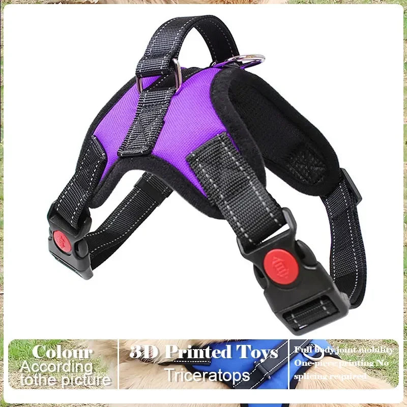 Dog Harness and Leash Set No Pull Adjustable Comfortable with Easy Control Handle Outdoor Running Walking Hand Free Lead Leash