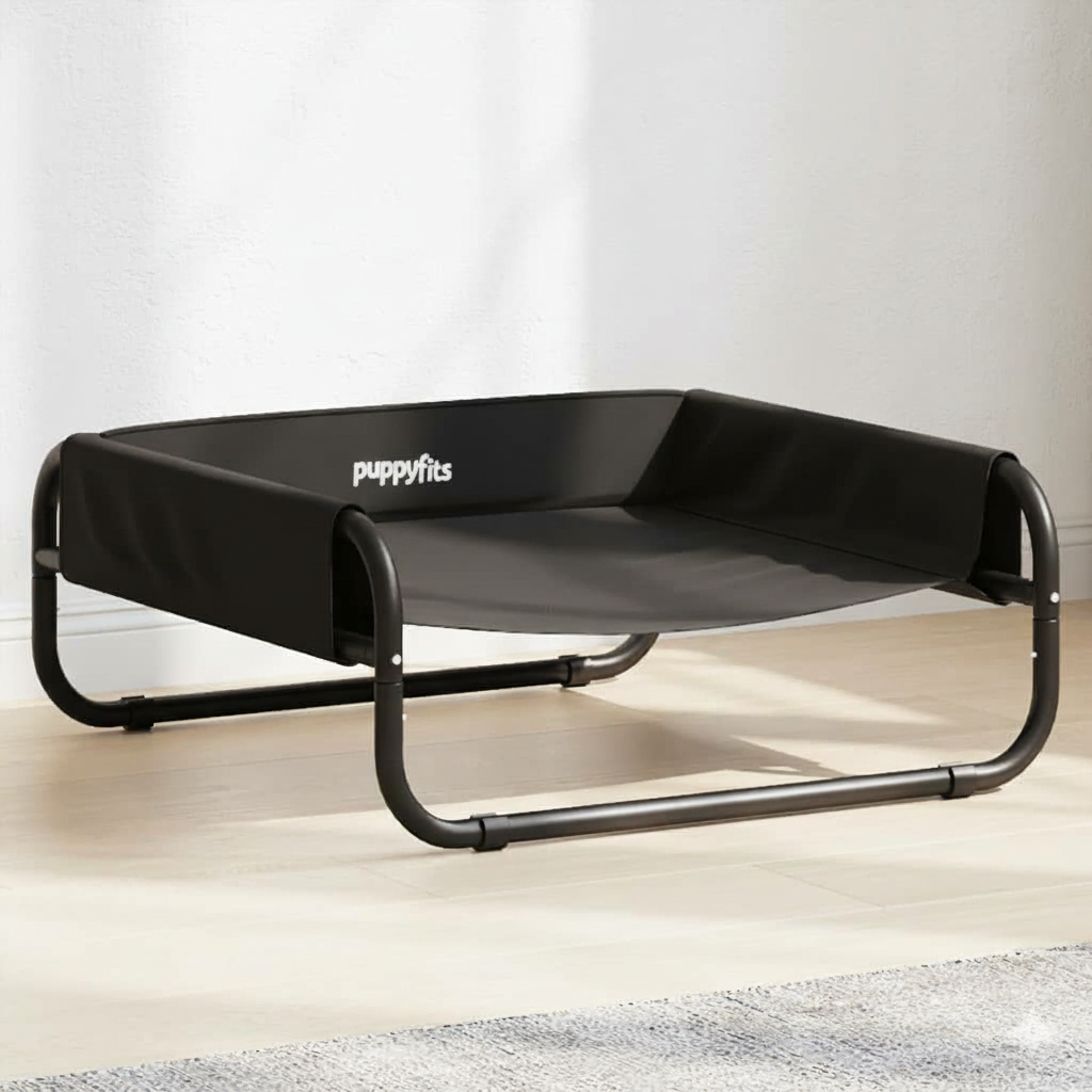 Dog Bed Elevated Anthracite Oxford Fabric